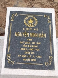 Nhắn tìm thân nhân liệt sỹ  Nguyễn Minh Mẫn 