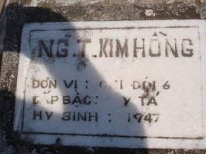 Nhắn tìm thân nhân liệt sỹ Nguyễn Thị Kim Hồng 