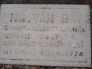 Nhắn tìm thân nhân liệt sỹ Nguyễn Văn Bảy