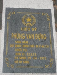 Nhắn tìm thân nhân liệt sỹ  Phùng Văn Đựng