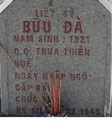 Tìm thân nhân liệt sĩ Bữu Đà