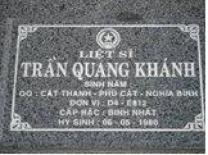 Tìm thân nhân liệt sĩ Trần Quang Khánh