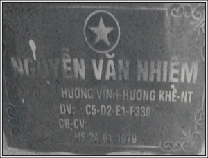 Nhắn tim thân nhân liệt sỹ Nguyễn Văn Nhiệm