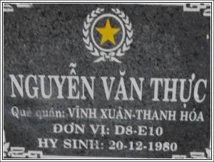 Nhắn tin tìm thân nhân liệt sĩ Nguyễn Văn Thực