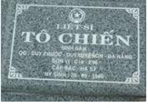 Tìm thân nhân liệt sĩ Tô Chiến