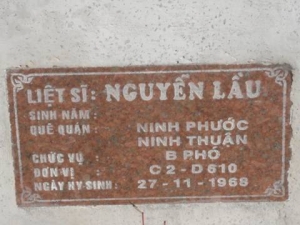 Nhắn tìm thân nhân liệt sỹ  Nguyễn Lầu