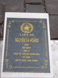 Tìm thân nhân liệt sỹ Nguyễn T-N-Hoàng