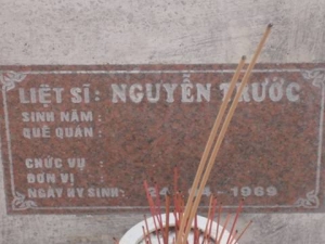 Nhắn tìm thân nhân liệt sĩ Nguyễn Trước