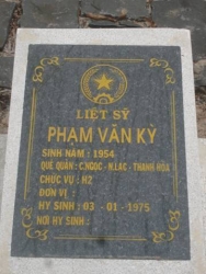 Nhắn tìm thân nhân liệt sỹ  Phạm Văn Kỳ