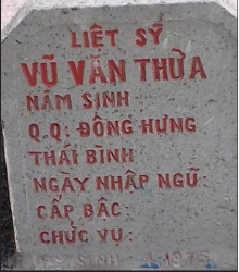 Tìm thân nhân liệt sĩ Vũ Văn Thừa