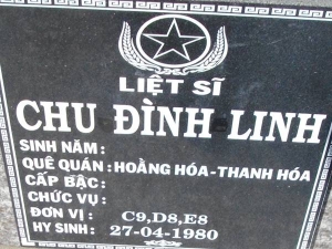 Nhắn tìm thân nhân liệt sỹ  Chu Đình Linh