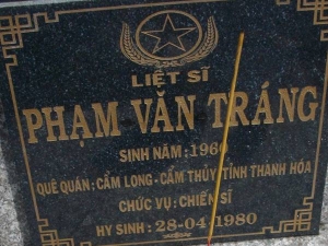 Nhắn tìm thân nhân liệt sỹ Phạm Văn Tráng