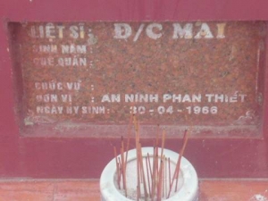 Nhắn tìm thân nhân liệt sĩ Mai