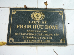 Tìm thân nhân liệt sĩ Phạm Hữu Đoạt