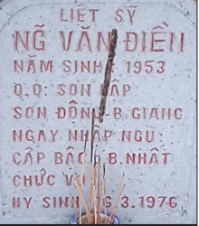 Tìm thân nhân liệt sĩ Nguyễn Văn Điền