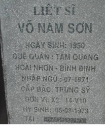 Tìm thân nhân liệt sĩ Võ Nam Sơn