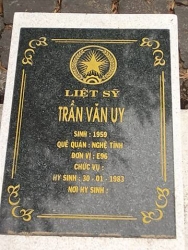 Nhắn tìm thân nhân liệt sỹ Trần Văn Uy