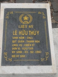 Nhắn tìm thân nhân liệt sỹ  Lê Hữu Thuý