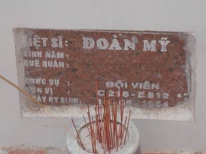 Nhắn tìm thân nhân liệt sĩ Đoàn Mỹ