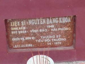 Tìm thân nhân liệt sĩ Nguyễn Đăng Khoa