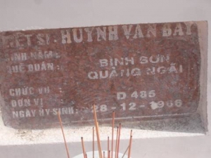 Nhắn tìm thân nhân liệt sỹ Huỳnh Văn Bảy