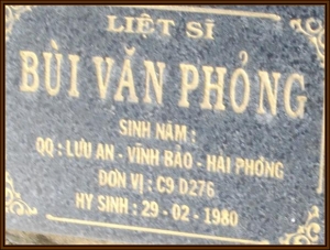 Tìm thân nhân liệt sĩ Bùi Văn Phỏng
