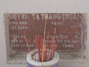 Nhắn tìm thân nhân liệt sĩ Tạ Thăng (Hoa)