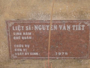 Nhắn tìm thân nhân liệt sĩ Nguyễn Văn Tiết