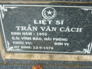 Tìm thân nhân liệt sĩ Trần Văn Cách