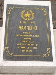 Nhắn Tìm Thân Nhân Liệt Sỹ Phạm Phú Hồi