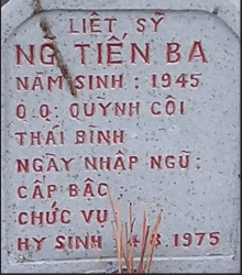 Tìm thân nhân liệt sĩ Nguyễn Tiến Ba