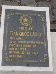 Nhắn tìm thân nhân liệt sỹ  Trần Quốc Lương