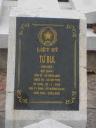 Nhắn tìm thân nhân liệt sỹ Tư Bul