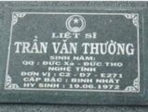 Tìm thân nhân liệt sĩ  Trần Văn Thường
