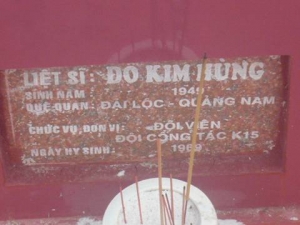 Nhắn tìm thân nhân liệt sỹ  Đỗ Kim Hùng