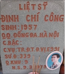 Tìm thân nhân liệt sĩ Đinh Chí Công
