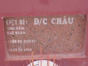 Tìm thân nhân liệt sĩ Châu