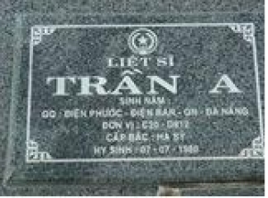 Tìm thân nhân liệt sĩ Trần A