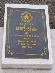 Nhắn tìm thân nhân liệt sỹ  Nguyễn Sỹ Anh