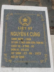 Nhắn tìm thân nhân liệt sỹ Nguyễn K Cưng