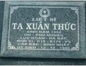 Tìm thân nhân liệt sĩ Tạ Xuân Thức