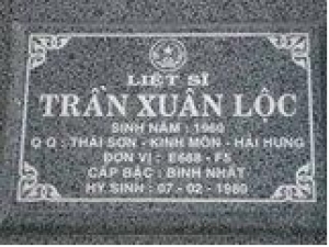 Tìm thân nhân liệt sĩ Trần Xuân Lộc