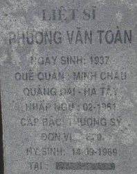 Tìm thân nhân liệt sĩ Phương Văn Toàn