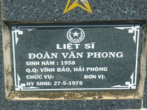 Tìm thân nhân liệt sĩ  Đoàn Văn Phong