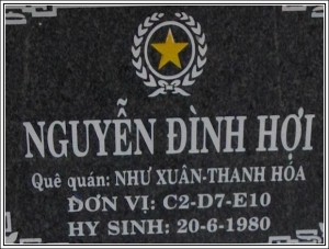 Nhắn tìm thân nhân liệt sỹ  Nguyễn Đình Hợi