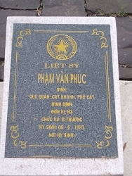 Nhắn tìm thân nhân liệt sĩ  Phạm Văn Phúc