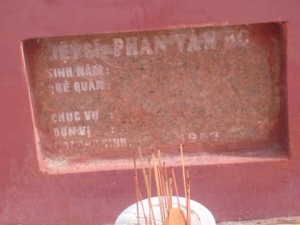 Tìm thân nhân liệt sĩ Phan Văn Bo