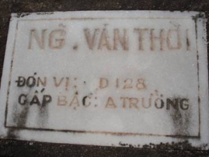 Nhắn tìm thân nhân liệt sĩ Nguyễn Văn Thời