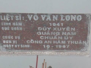 Nhắn tìm thân nhân liệt sỹ  Võ Văn Long