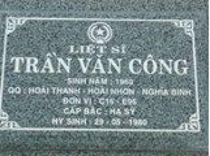 Tìm thân nhân liệt sĩ Trần Văn Công hi sinh năm 1980